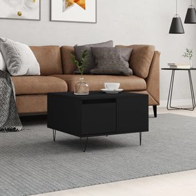 Tavolino Da Salotto Nero 55x55x36,5 Cm İn Legno Multistrato /