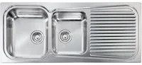 Lavello MATICO 116X50 2 vasche sinistre+ gocciolatoio ACCIAIO INOX 011647.S1.01.2018