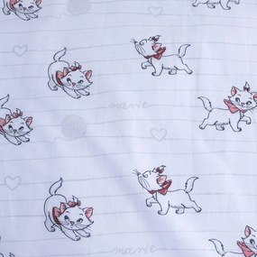 Set copripiumino e federa da bambini bianco in cotone per culla 100x135 cm Marie Cat "Bow" – Jerry Fabrics