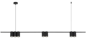 Lampadario a sospensione con filo GENESIS 7xGU10/8W/230V nero