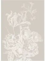 KEK Amsterdam Carta da parati panoramica Engraved Flowers Grey 1 - M - 2m