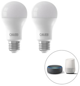 Set di 2 lampadine LED intelligenti E27 dimmerabili A60 opache 8,5W 806lm 2200-4000K