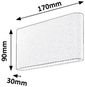 Rabalux 7952 - Applique a LED da esterno NESNA 2xLED/6W/230V IP54 3000K