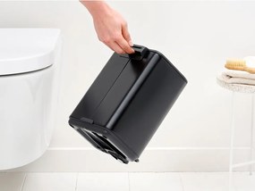 Cestino per la spazzatura nero opaco in acciaio con pedale 4 l Bo – Brabantia