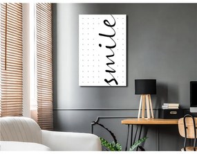 Quadro Black and White  Smile (1 Part) Vertical  Colore bianco e nero, Dimensioni e Misure 60x90