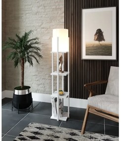 Lampada da terra con ripiani NORA 1xE27/40W/230V bianco
