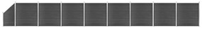 Set Pannelli Di Recinzione İn Wpc 1484x(105-186) Cm Nero /
