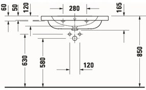 Duravit 23998000002 - Lavabo sospeso D-CODE 80x48 cm ceramica/bianco lucido