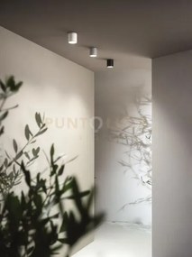 Plafoniera per esterni jubo 1 luce attacco gu10 silver d.9cm