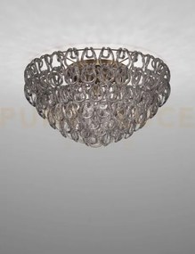 Giogali lampadadario a soffitto 80 cristallo fume' e bronzo opaco 5...