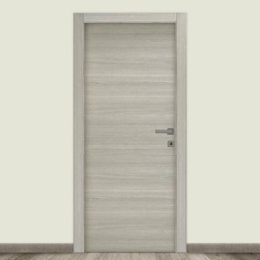 Porta interna a battente Flint in MDF colore rovere grigio, L 80 x H 210 cm, apertura reversibile