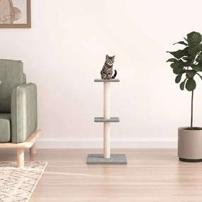 Albero per gatti con tiragraffi in sisal grigio chiaro 73 cm