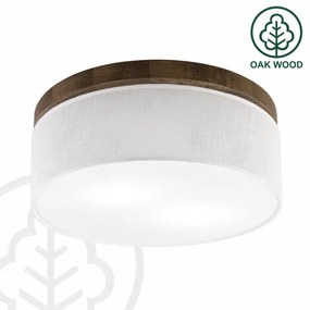 Brilagi - Lampada LED da soffitto BELLADONNA 2xE27/15W/230V Ø40 cm bianco/noce