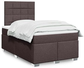 Giroletto A Molle Con Materasso Marrone Scuro 120x200cm Tessuto /