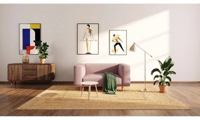 Poltrona relax rosa in tessuto bouclé Kukumo - Ame Yens