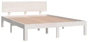 Giroletto bianco 135x190 cm double in legno massello di pino