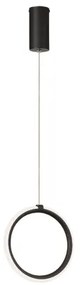 Lampada a sospensione D23 cm in metallo verniciato 1 Luce NERO a Led PINTA