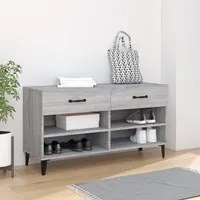 Scarpiera Grigio Sonoma 102x35x55 cm in Legno Multistrato 817571