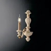 Applique Shabby Chic Leonardo Avorio Oro 1 Luce E14