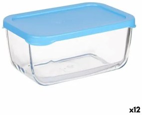 Porta pranzo SNOW BOX Azzurro Trasparente Vetro Polietilene 790 ml (12 Unità)