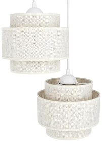 Lampadario a sospensione con cavo BOHO 2xE27/60W/230V bianco
