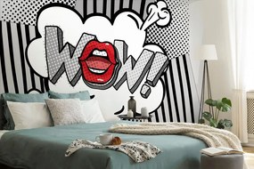 Carta da parati – Elegante pop art grigio – WOW!