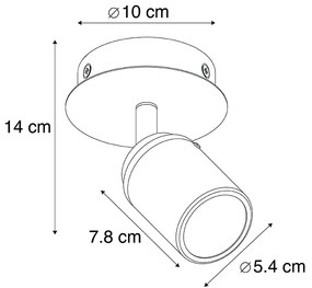 Faretto moderno per bagno in acciaio IP44 - Ducha