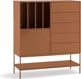 Armadietto color mattone 120x140x45 cm Platt – Teulat