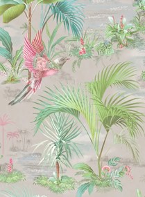 Eijffinger Carta da parati Palm Scenes - Grau