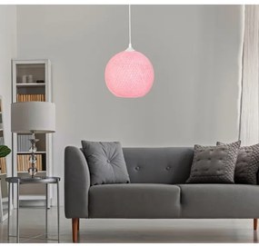 Lampadario su corda  JUTE 1xE27/60W/230V rosa
