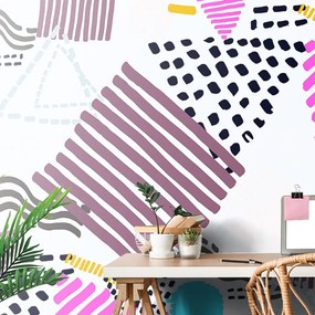 Carta da parati autoadesiva – Motivo Memphis in stile pop-art