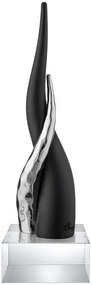 Bongelli preziosi Corno portafortuna Intrecciato base elegante h 38 - varie colorazioni NERO ARGENTO