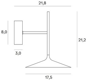 MAXLIGHT W0303 - Applique a LED HANA LED/6W/230V nero