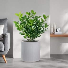 Vaso in resina da esterno interno tondo cilindrico d.36x35h Modigliani Beige