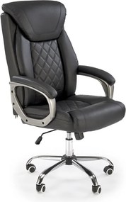 Sedia da ufficio Helder in ecopelle nera - H120 cm