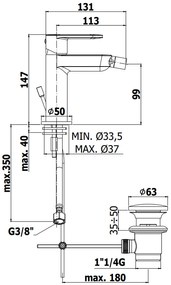 Paffoni Candy Ca131k Miscelatore Bidet Con Scarico Clic Clak Cromo