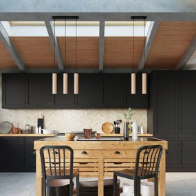 Lampada a Sospensione 3xGU10 in Legno LINO 3