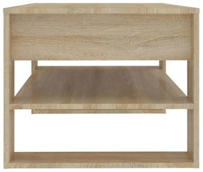 Tavolino da salotto rovere sonoma 102x55x45cm legno multistrato