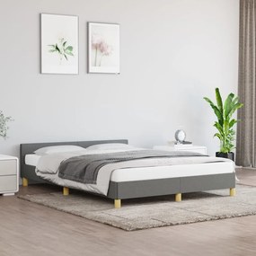 Giroletto Senza Materasso Grigio Scuro 140x200 Cm Tessuto /