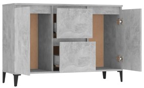 Credenza grigio cemento 104x35x70 cm in truciolato