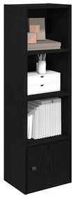 Libreria Rovere Nero 31x24x102 Cm İn Legno Multistrato /