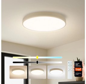 Brilagi - Lampada LED dimmerabile POOL SMART LED/60W/230V Ø 50 cm Wi‑Fi Tuya beige + telecomando