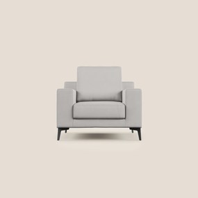 Prestige poltroncina moderna in microfibra smacchiabile T11 grigio chiaro