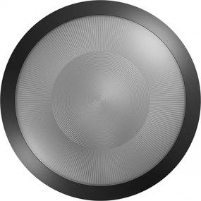 Plafoniera rotonda per esterni E27 IP65 Ø30 cm - Nera