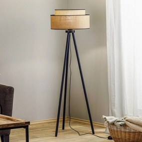 Duolla Piantana Boho juta & nera, altezza 145 cm