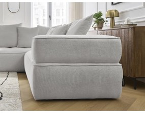 Divano angolare grigio chiaro (penisola a sinistra/a L) con rivestimento in ciniglia Whesley – Bobochic Paris