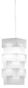 Sospensione Moderna 1 Luce Building In Polilux Bianco D36 Made In Italy