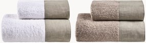 Set di 4 asciugamani in spugna di cotone Azul