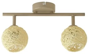 Faretto DEX 2xE14/10W/230V beige/crema