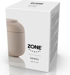 Organizer da bagno beige in gres per dischetti di cotone Sensu – Zone